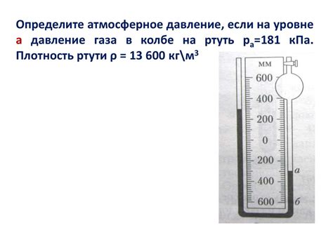 Определение массы ртути в колбе