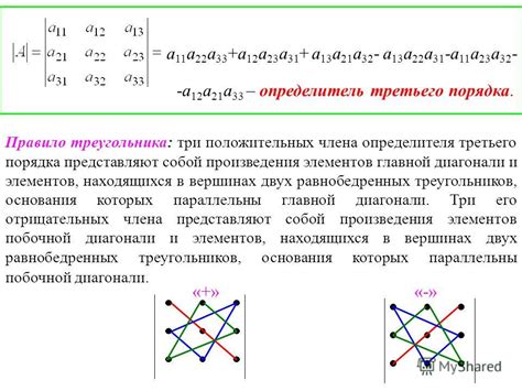 Определение размера матрицы используя правило определителя