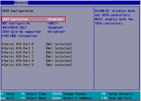 Определение типа SATA через BIOS