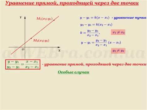 Определение уравнения прямой