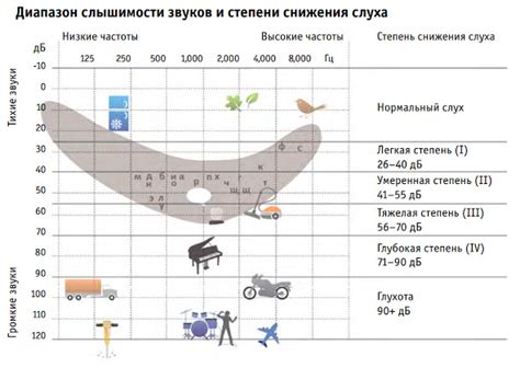 Определение уровня слышимости звуков