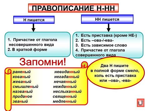 Определение формы причастий енн или нн: полезные советы и примеры