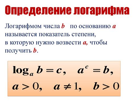 Определение функции логарифма