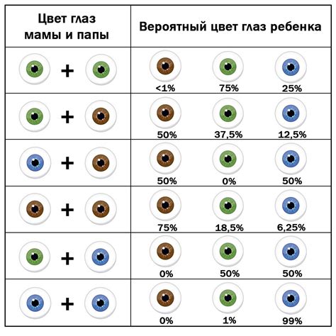 Определение цвета глаз у ребенка