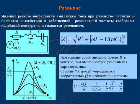 Определение частоты нескольких мод резонанса