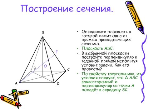 Определите плоскость для сечения