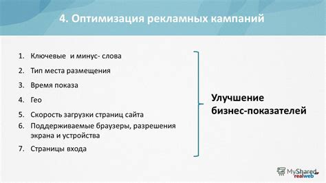 Оптимизация структуры рекламных кампаний