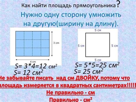 Опытные способы расчета площади