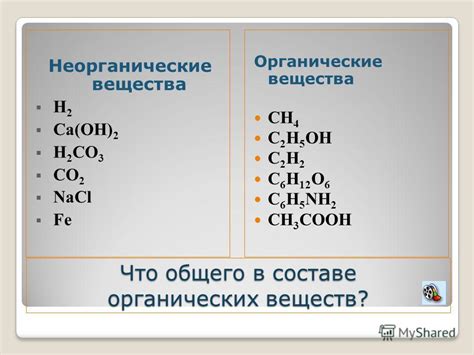 Органические вещества в составе дыма