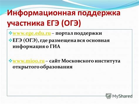 Основная информация о ГИА и ОГЭ