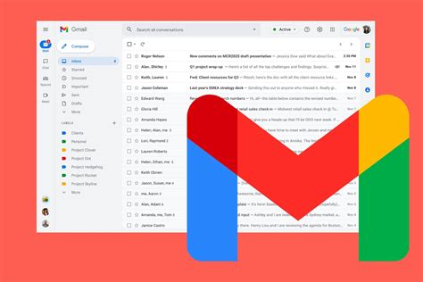 Основной интерфейс Gmail