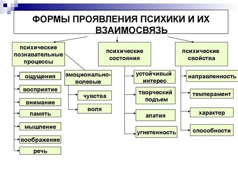 Основные аспекты психики