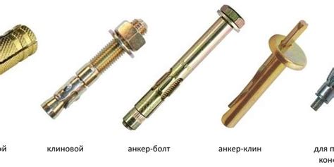 Основные виды забиваемых анкеров и их применение