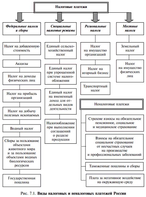 Основные виды налогов в России