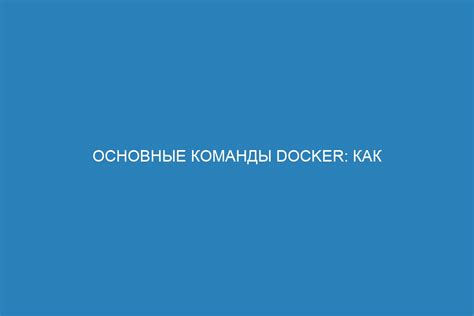 Основные команды Docker на Ubuntu