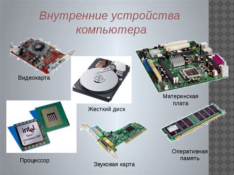 Основные компоненты и моменты устройства