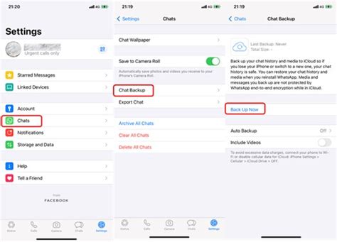 Основные настройки WhatsApp на iPhone 13 Pro