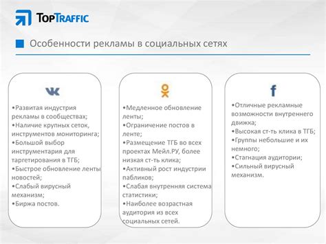 Основные особенности работы