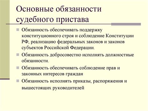 Основные положения акта судебного пристава