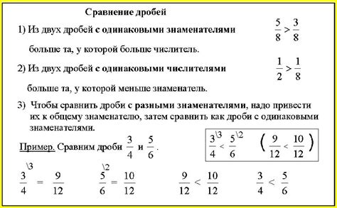 Основные понятия дробей