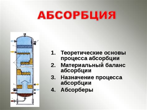 Основные принципы эффективности процесса абсорбции