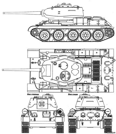 Основные пропорции танка Т-34