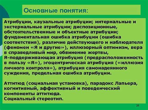 Основные типы атрибуции