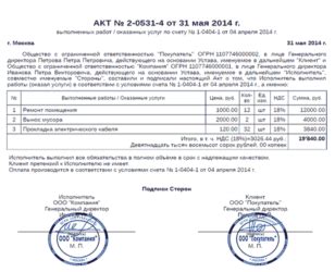 Основные требования к оформлению акта расхождения