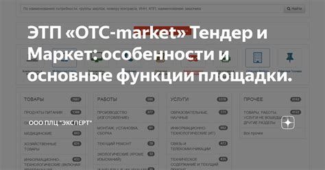 Основные функции расширения КС Маркет