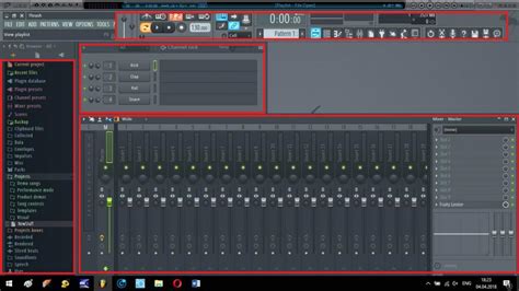 Основные элементы интерфейса FL Studio 20