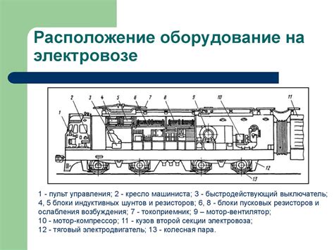 Основные элементы электропневматической системы на электровозе