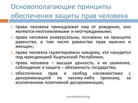 Основополагающие принципы прав человека