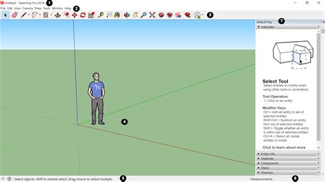 Основы интерфейса SketchUp