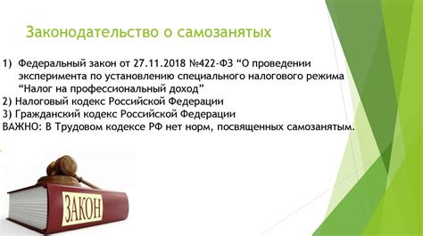 Особенности правового статуса самозанятых