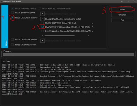 Отключение драйвера SCP Toolkit от системы