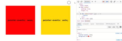 Отключение событий указателя с помощью pointer-events: none