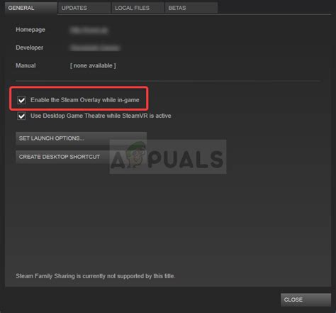 Отключение Steam Overlay для конкретной игры