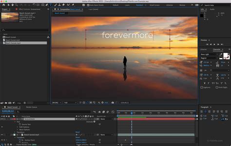 Откройте программу Adobe After Effects