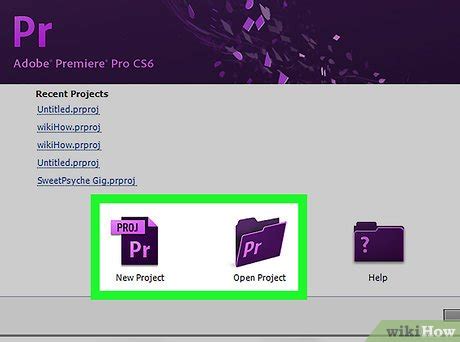 Откройте проект в Adobe Premiere