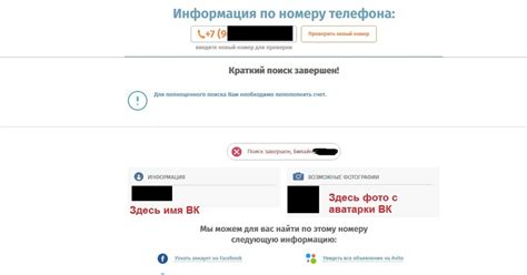 Открытая информация о номерах телефонов