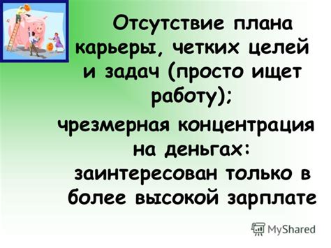 Отсутствие четких целей и плана действий