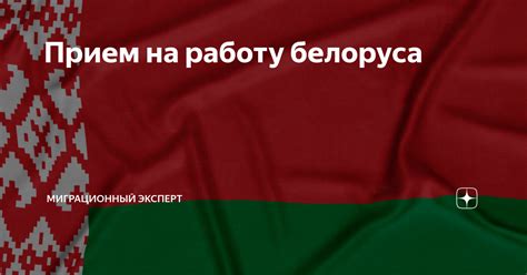 Оформление белоруса на работу в 2023: что нужно знать