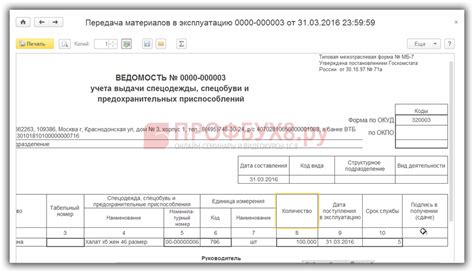 Оформление выдачи спецодежды в 1С 8.3 Бухгалтерия