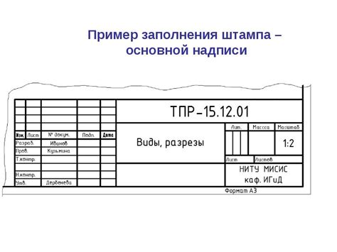 Оформление штампа в программных средствах