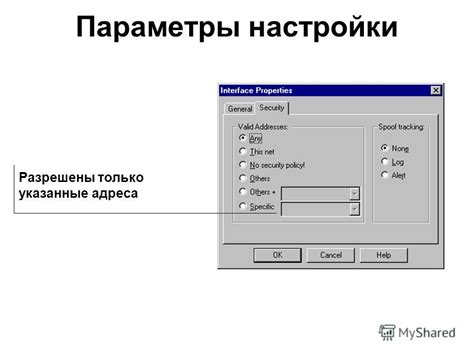 Параметры настройки ЮРЛ адреса