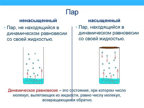 Парообразование и условия