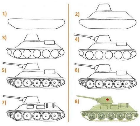 Первые шаги: рисуем геометрические формы танка