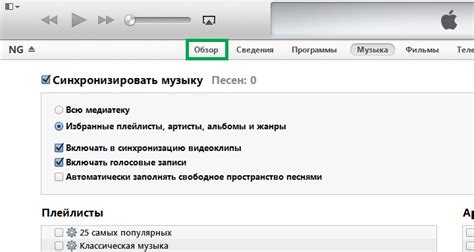 Передача музыки через iTunes