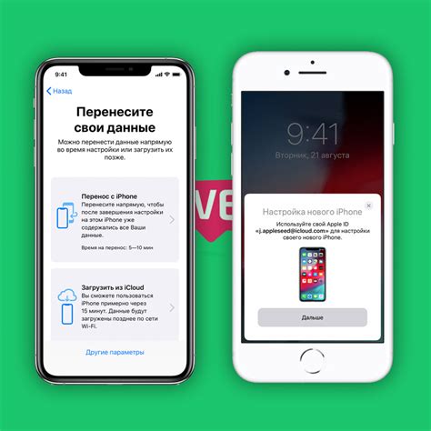 Перенос данных на новый телефон с помощью Apple ID