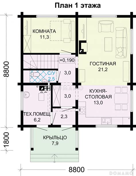 Переход к рисованию стен на первом этаже